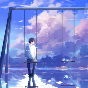 cloud swing scenic reflection Anime Original PFP