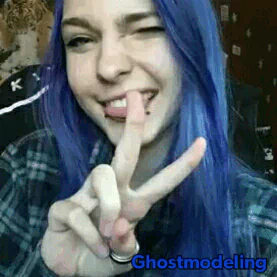 scene girls gothic style woman PFP