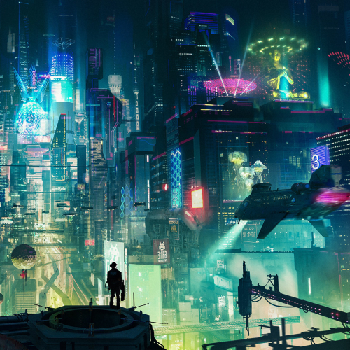 Sci Fi City Pfp by Artur Sadlos