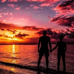 Download Silhouette Cloud Sky Horizon Ocean Couple Love Australia Photography PFP