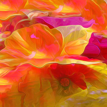 yellow red orange (Color) flower painting artistic PFP