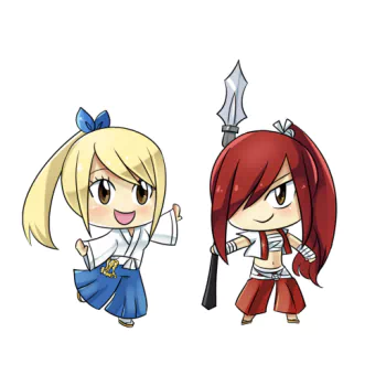 Lucy Heartfilia Erza Scarlet Anime Fairy Tail PFP