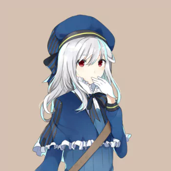 white hair red eyes glove hat Anime Original PFP