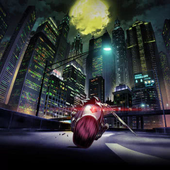 motorcycle moon city Anime Garo: Vanishing Line anime city PFP