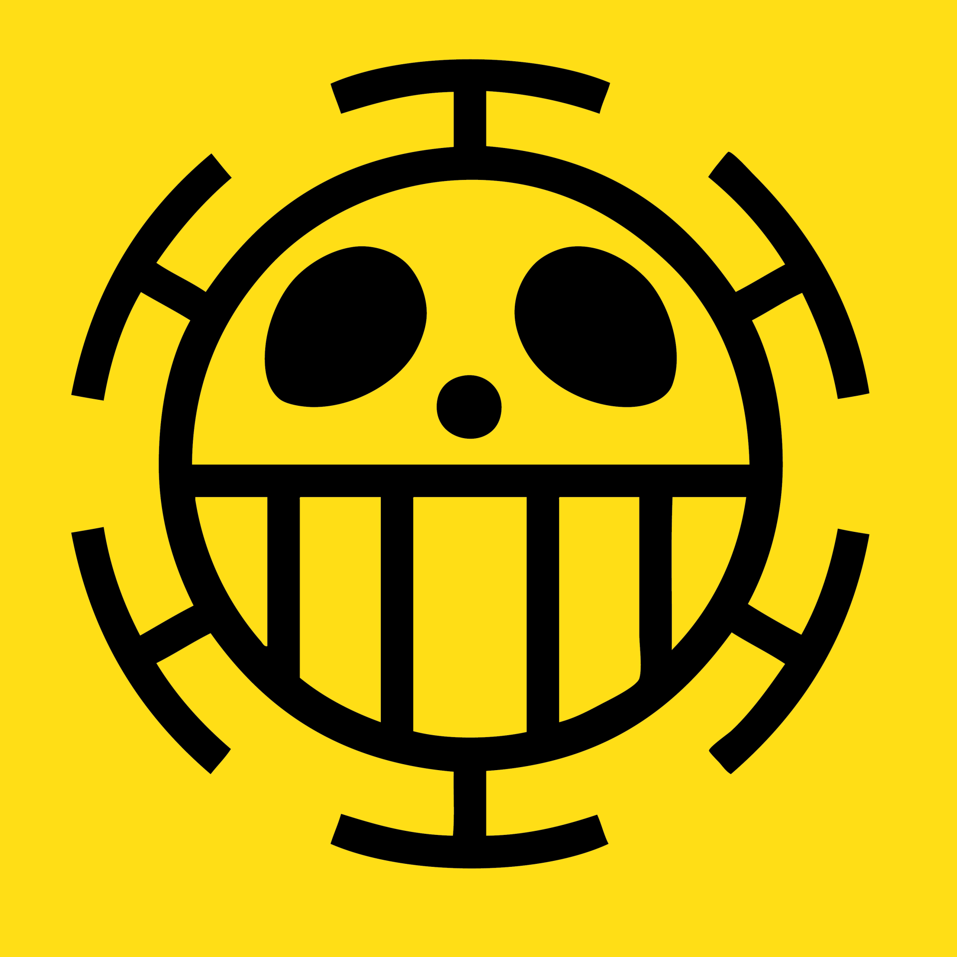 Download Trafalgar Law Logo Anime One Piece Jolly Roger PFP, image size:1920x1920