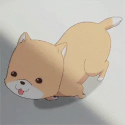 Cute anime-style dog character from Gakkou Gurashi! (School-Live!) shown as a chibi avatar with a playful expression.