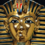 The gold mask of Tutankhamun 