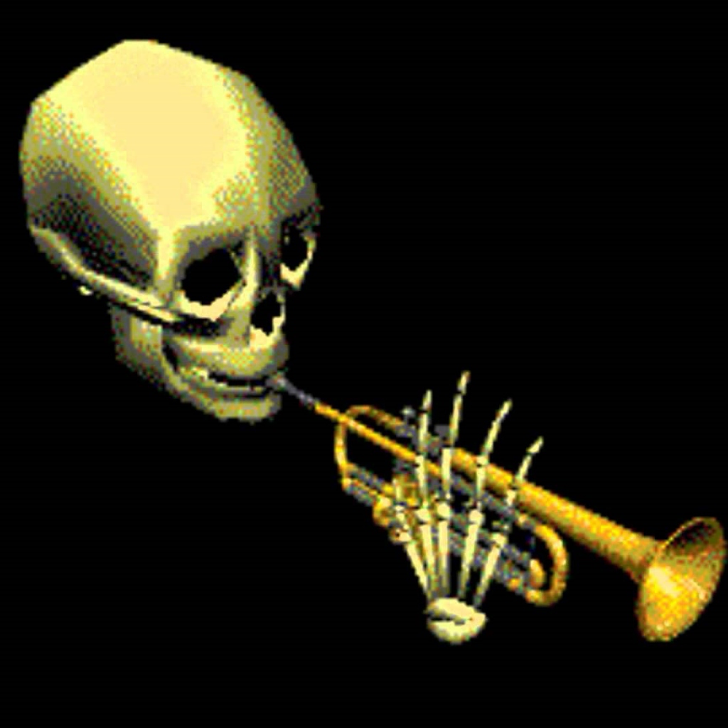 Skeleton with trumpet