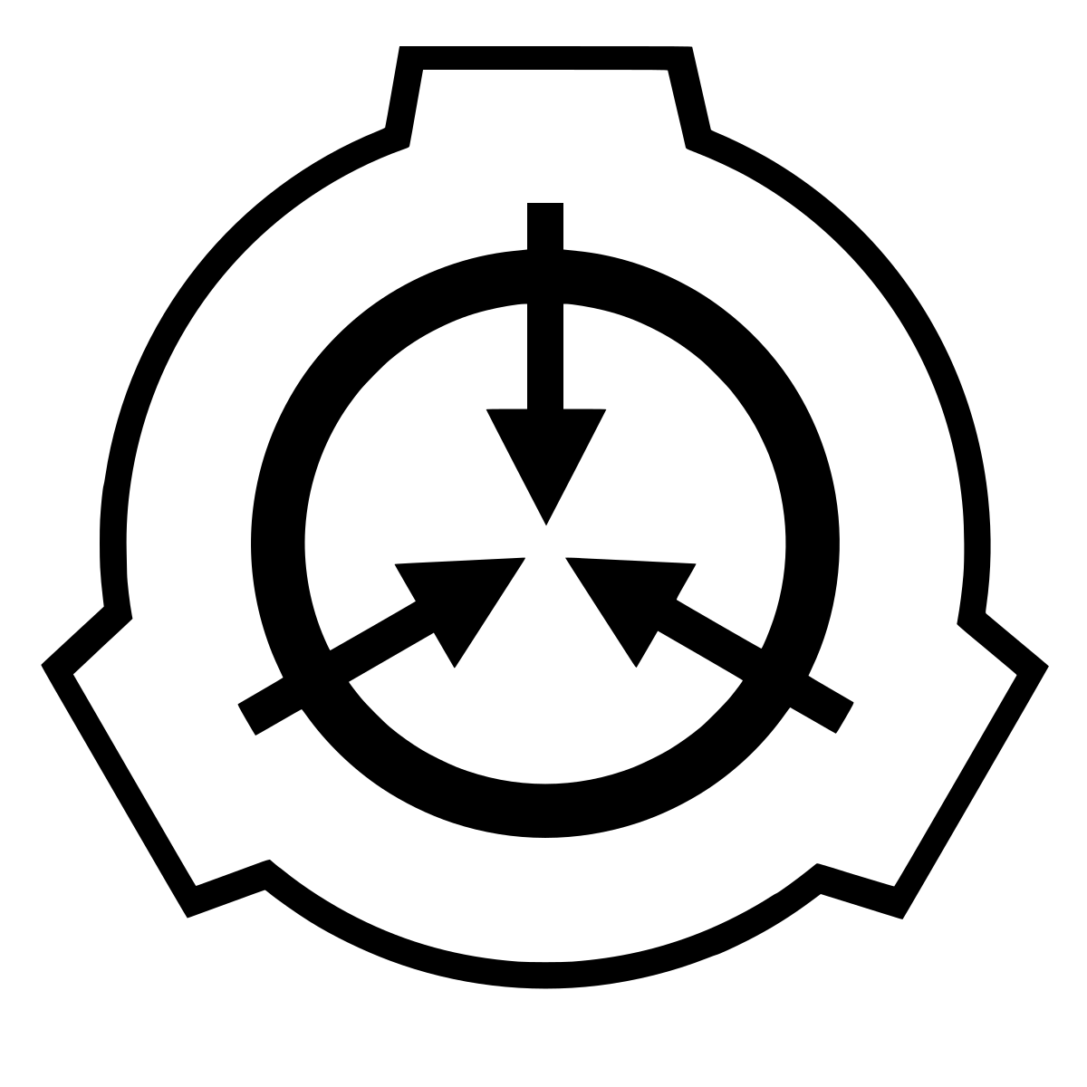 Download Black & White Logo SCP Foundation Artistic PFP