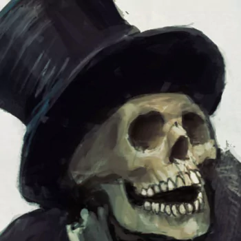 hat top hat skeleton dark skull PFP