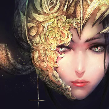 gold mask face woman artistic PFP