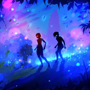 tree light night fantasy Anime Original anime night PFP