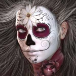 hair flower sugar skull artistic PFP