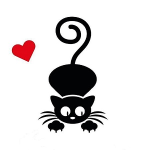 Download Minimalist Heart Cat Animal PFP