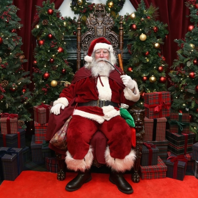 Santa Claus attends an evening hosted by Brooks Brothers