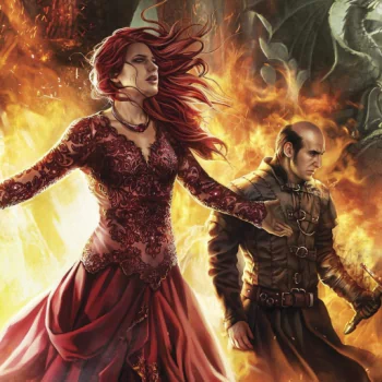 dress red hair fire sword witch A Song of Ice and Fire fantasy PFP
