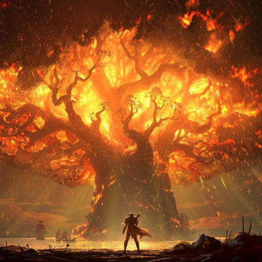 Download Warrior World Of Warcraft: Battle For Azeroth Sword Tree Video Game PFP