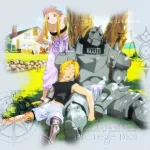 Winry Rockbell Edward Elric Alphonse Elric Anime Fullmetal Alchemist PFP