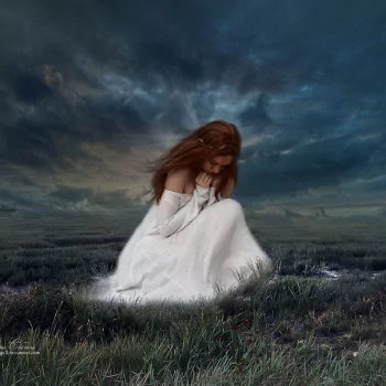 mood field alone lonely woman PFP
