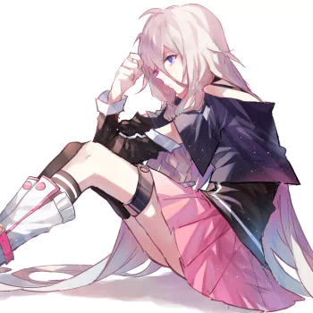 IA (Vocaloid) dress long hair blue eyes white hair Anime Vocaloid PFP