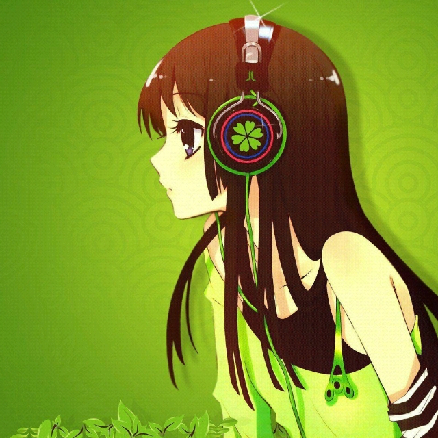 Download Headphones Brown Hair Purple Eyes Mio Akiyama Green Anime K-ON ...