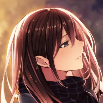 smile scarf brown eyes brown hair Anime girl anime girl PFP