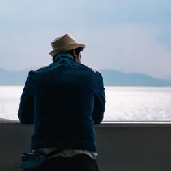  Man alone by Samuel Zeller