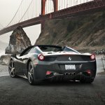 Download Vehicle Car Supercar Black Car Ferrari Ferrari 458 Ferrari 458 Spider PFP