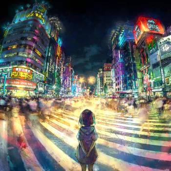 city light night building Anime Original anime night anime city PFP