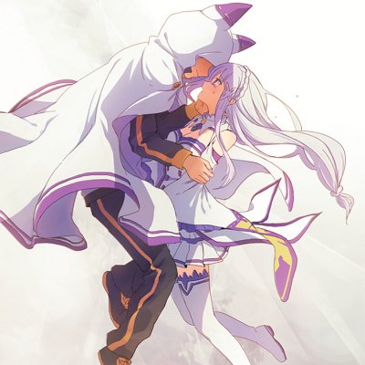 Profile avatar: anime art from Re:Zero showing Subaru Natsuki embracing Emilia in soft pastel tones.