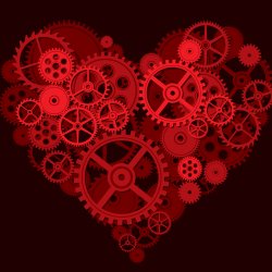 Download Red Heart Gears Artistic Love PFP