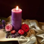 scarf rose flower candle still life photography PFP