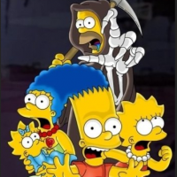 The Simpsons and Grim Reaper Homer