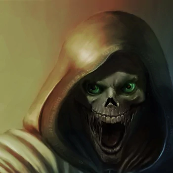 hood skeleton face grim reaper dark PFP