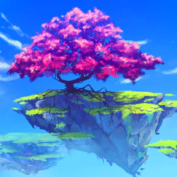 floating island sky tree landscape fantasy fantasy landscape PFP