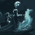 Avatar of Peter Pan and Wendy flying over the ocean with a magical moon backdrop inspired by the 1953 animated classic.