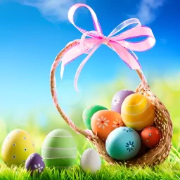 sky basket colorful easter egg Easter holiday PFP