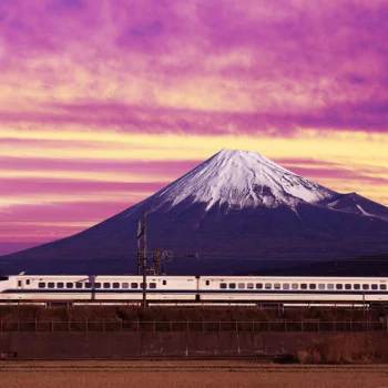 train Japan Fujiyama Mount Fuji vehicle PFP