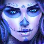 Download Sugar Skull Purple Day Of The Dead Tattoo Artistic PFP