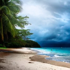  Cloudy Day on Tropical Beach