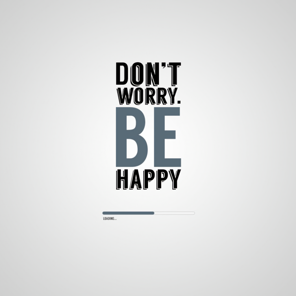 Forum avatar featuring the phrase Don't worry, BE happy with a progress bar below, inspired by the movie Lilo & Stitch.