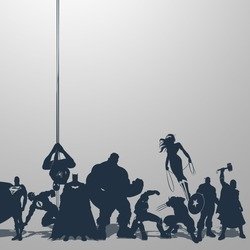 Download Wonder Woman Wolverine Thor Superman Spider Man Iron Man Hulk Flash Captain America Batman DC Comics Comic Crossover PFP