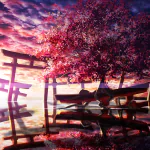 temple sakura cloud Anime tree PFP