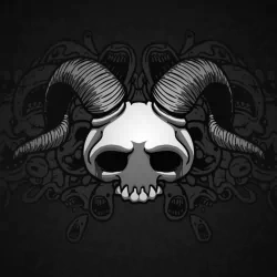 The Binding of Isaac: Rebirth skull horns Black & White video game PFP