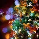 A brightly decorated Christmas tree sparkling with colorful lights and star ornaments, capturing the festive holiday spirit in a vibrant forum avatar.
