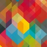 Abstract, artistic forum avatar: vibrant overlapping translucent geometric shapes—cubes and polygons—in reds, yellows, blues and greens.