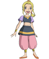 A cheerful animated girl character from the video game Ni No Kuni, featuring blonde hair and vibrant clothing, designed as a forum avatar or profile photo.