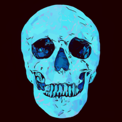 Blue Skull by prettysleepy