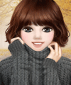 Avatar of a smiling woman with short brown hair, wearing a dark gray turtleneck sweater, displayed as a forum profile photo.