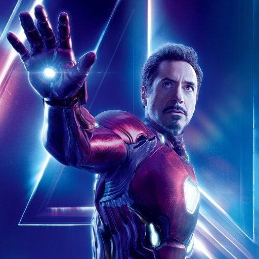 Forum avatar of Iron Man in red armor with glowing arc reactor and raised repulsor, rendered in the style of Avengers: Infinity War movie art.